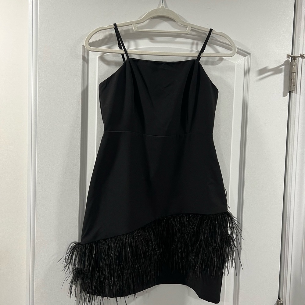 Sam Edelman Feather Trim Strappy Minidress